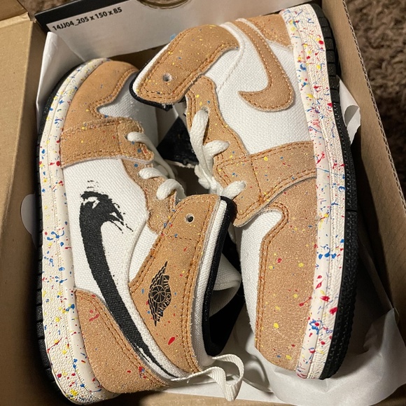 Jordan 1 brushstroke paint splatter size 10